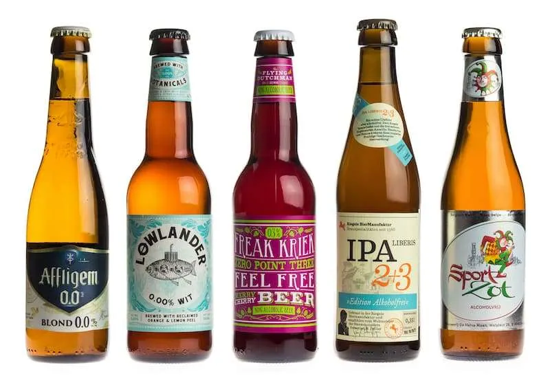 Collection of non alcoholic craft beers